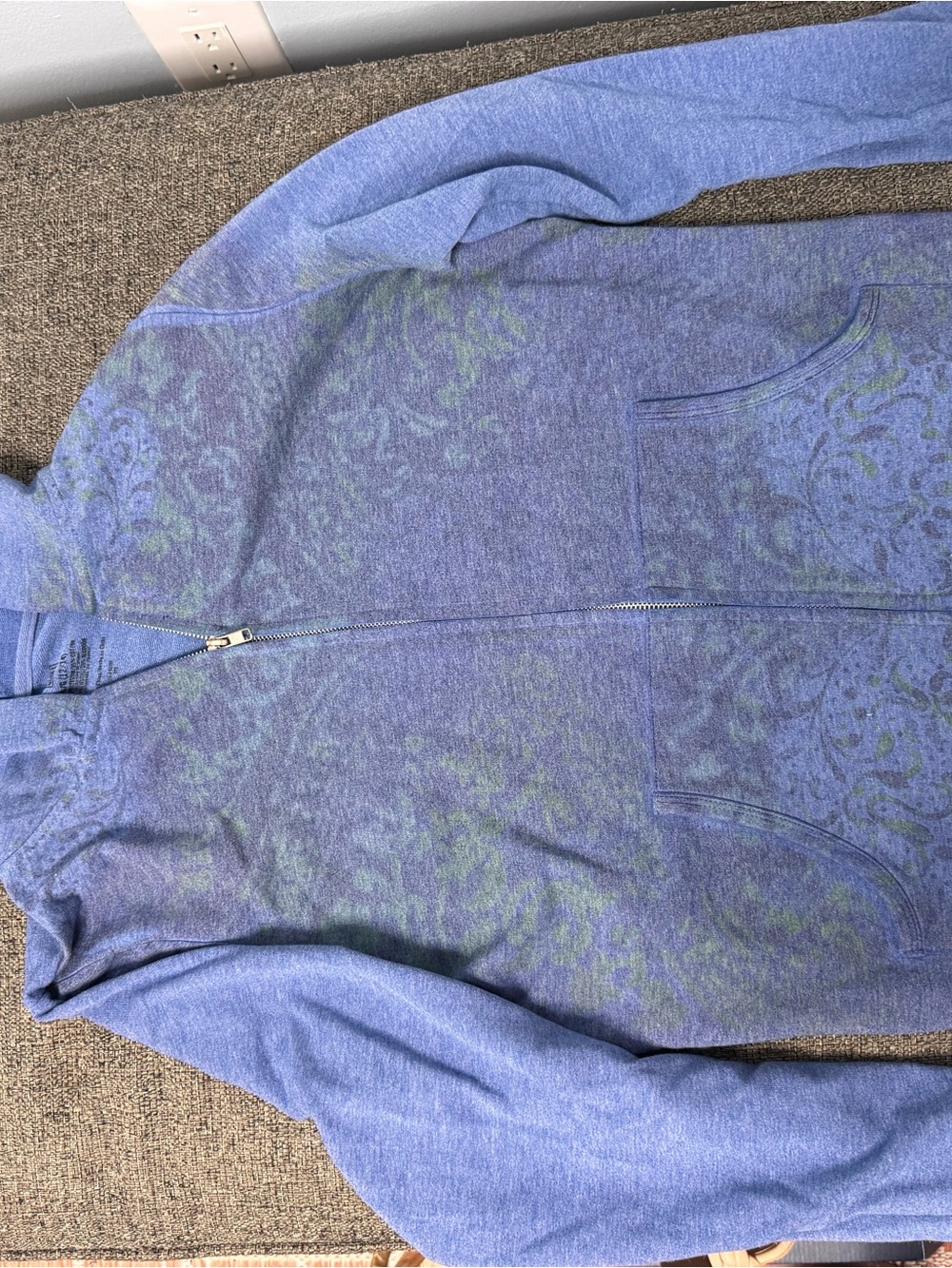 Men's Blue Zip-Up Hoodie Sweater